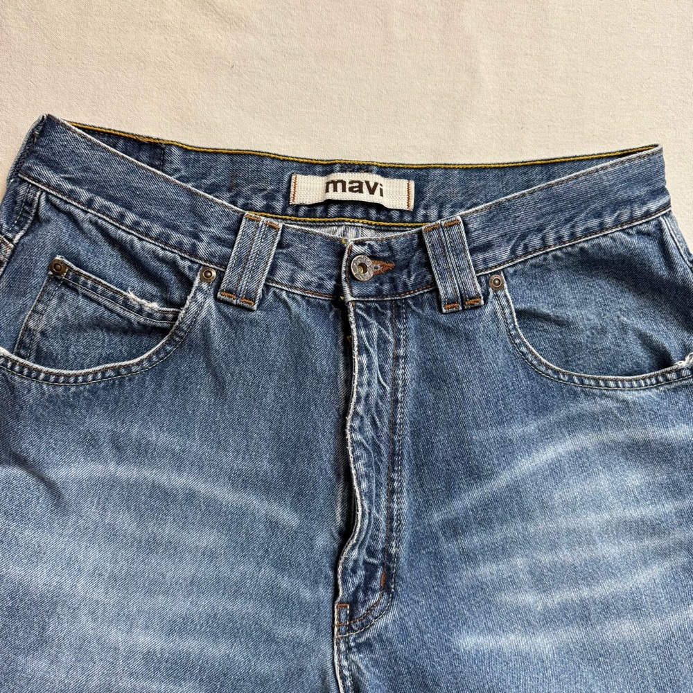 Mavi Vintage 32x32 Wide Leg Jeans 100% Cotton Y2K 90s Skater Denim - Picture 3 of 14
